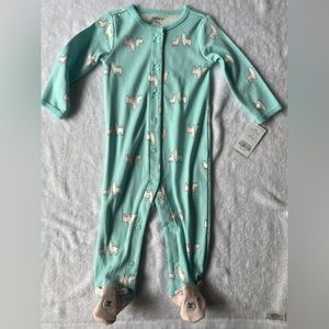 Carter’s Blue Llama 9 months snap sleep and play. NWT